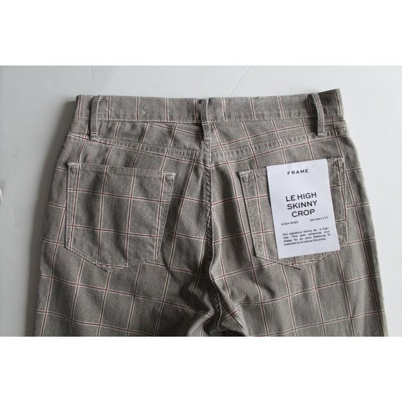 FRAME Le High Skinny Crop Jean Window Pane Plaid Size 29 - Picture 7 of 7